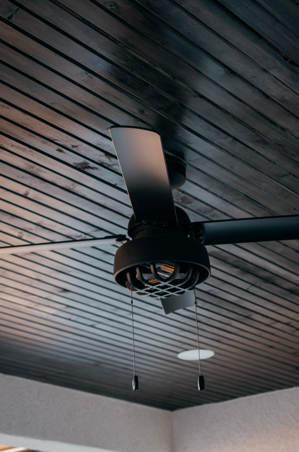 Pueblo New Construction Home details, outdoor patio fan